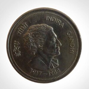 Indira Gandhi 5 Rs . Big coin