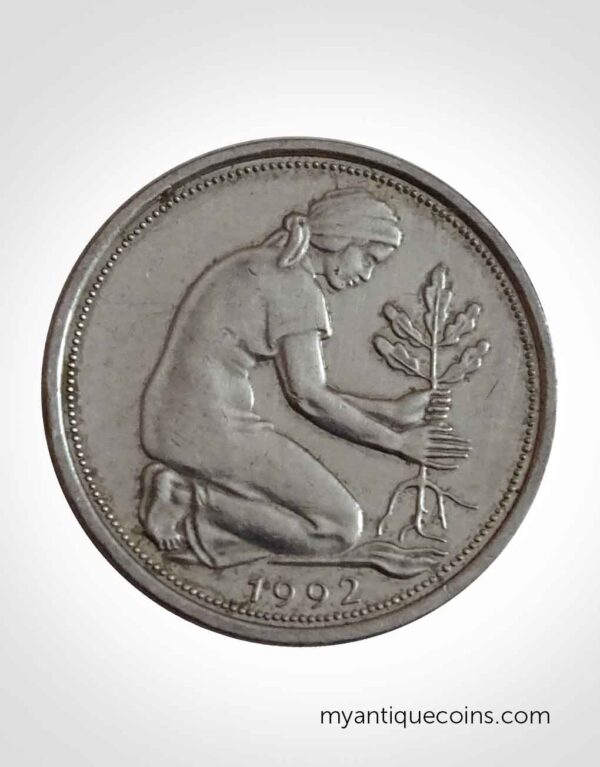 50 Pfennig Germany Coin - 1992