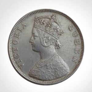 Rare And Old Victoria One Rupee Silver Coin 1862