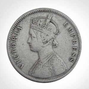 Rare and Old Victoria One Rupee Silver Coin 1878