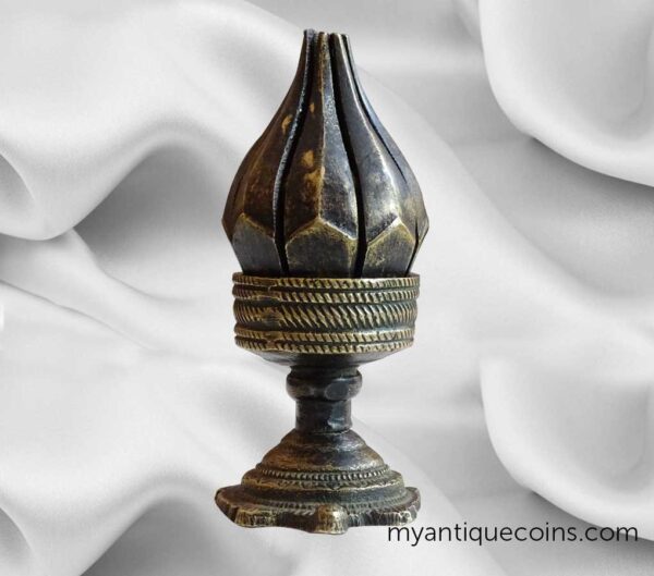 Antique Lotus Chirag with tortoise base more than 100 year old