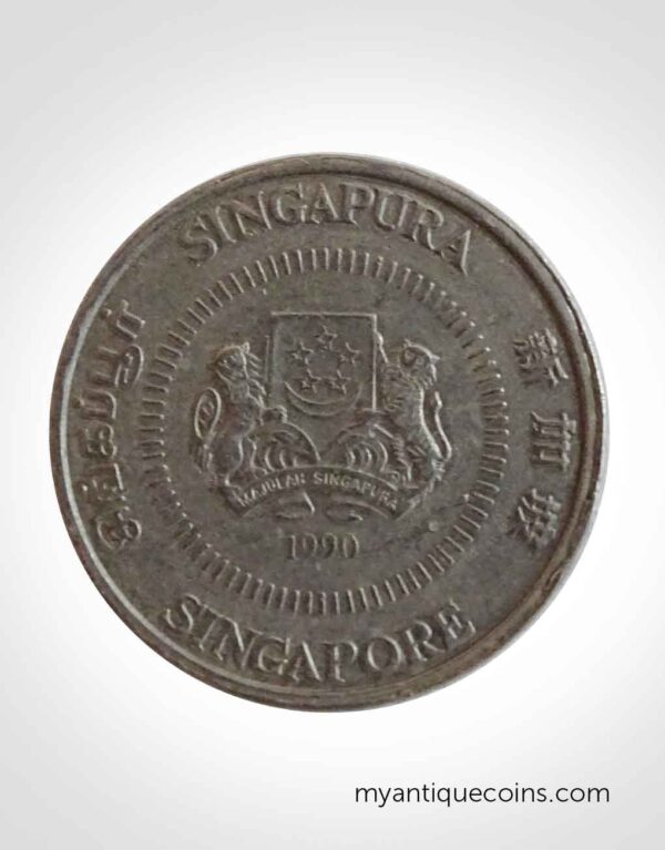 Singapura 50 cent of year 1990