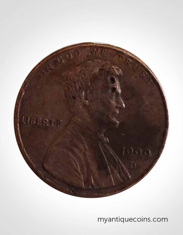 one cent copper coin of America